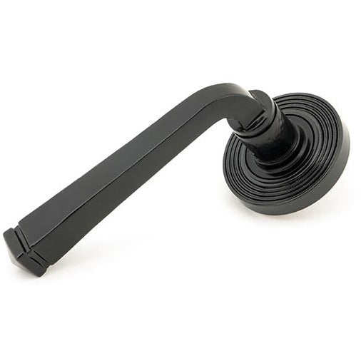 From The Anvil - Avon Round Lever on Rose Set (Beehive) - Black - 45625 - Choice Handles