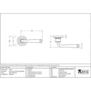 From The Anvil - Avon Round Lever on Rose Set (Art Deco) - External Beeswax - 45628 - Choice Handles