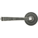From The Anvil - Avon Round Lever on Rose Set (Art Deco) - Pewter Patina - 45632 - Choice Handles
