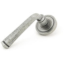 From The Anvil - Avon Round Lever on Rose Set (Art Deco) - Pewter Patina - 45632 - Choice Handles