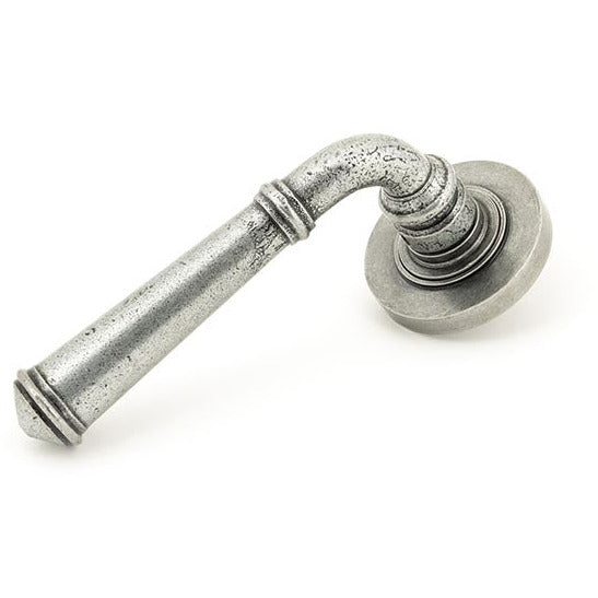 From The Anvil - Regency Lever on Rose Set (Plain) - Pewter Patina - 45643 - Choice Handles