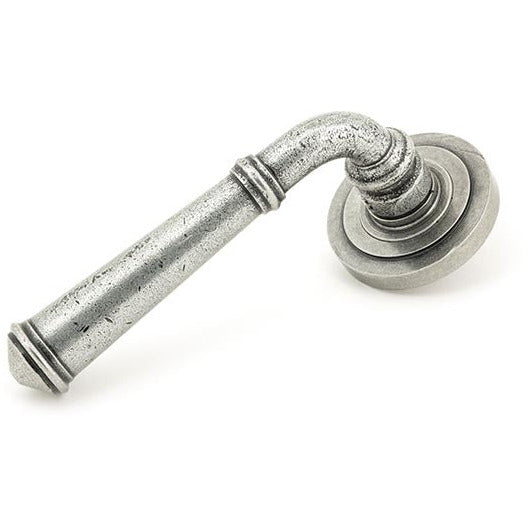 From The Anvil - Regency Lever on Rose Set (Art Deco) - Pewter Patina - 45644 - Choice Handles