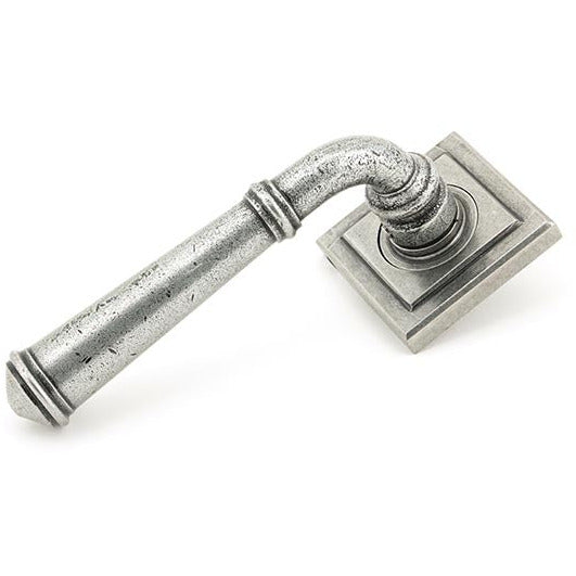 From The Anvil - Regency Lever on Rose Set (Square) - Pewter Patina - 45646 - Choice Handles