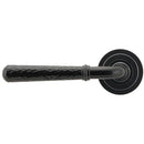 From The Anvil - Hammered Newbury Lever on Rose Set (Art Deco) - Black - 45648 - Choice Handles