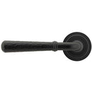 From The Anvil - Hammered Newbury Lever on Rose Set (Art Deco) - Matt Black - 45652 - Choice Handles