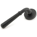 From The Anvil - Hammered Newbury Lever on Rose Set (Beehive) - Matt Black - 45653 - Choice Handles