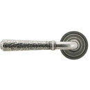 From The Anvil - Hammered Newbury Lever on Rose Set (Art Deco) - Pewter Patina - 45656 - Choice Handles