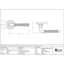 From The Anvil - Hammered Newbury Lever on Rose Set (Art Deco) - Pewter Patina - 45656 - Choice Handles