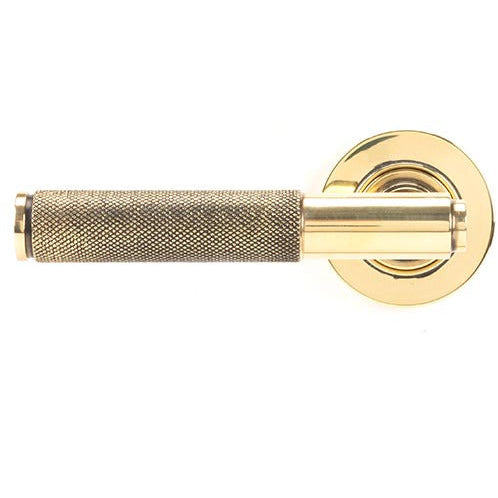 From The Anvil - Brompton Lever on Rose Set (Plain) - Aged Brass - 45659 - Choice Handles