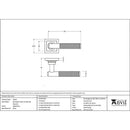 From The Anvil - Brompton Lever on Rose Set (Square) - Aged Brass - 45662 - Choice Handles