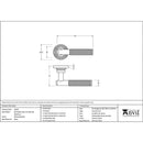 From The Anvil - Brompton Lever on Rose Set (Beehive) - Polished Nickel - 45669 - Choice Handles