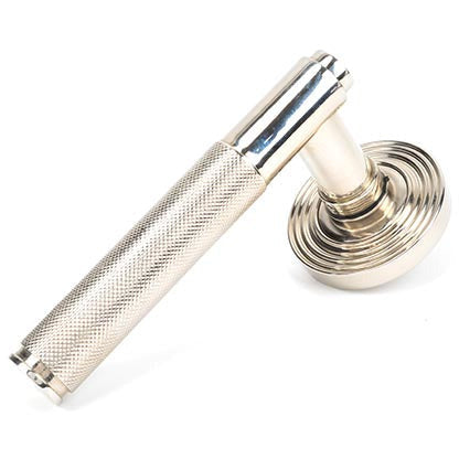 From The Anvil - Brompton Lever on Rose Set (Beehive) - Polished Nickel - 45669 - Choice Handles