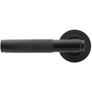 From The Anvil - Brompton Lever on Rose Set (Beehive) - Matt Black - 45677 - Choice Handles
