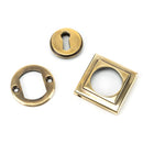 From The Anvil - Round Escutcheon (Square) - Aged Brass - 45686 - Choice Handles