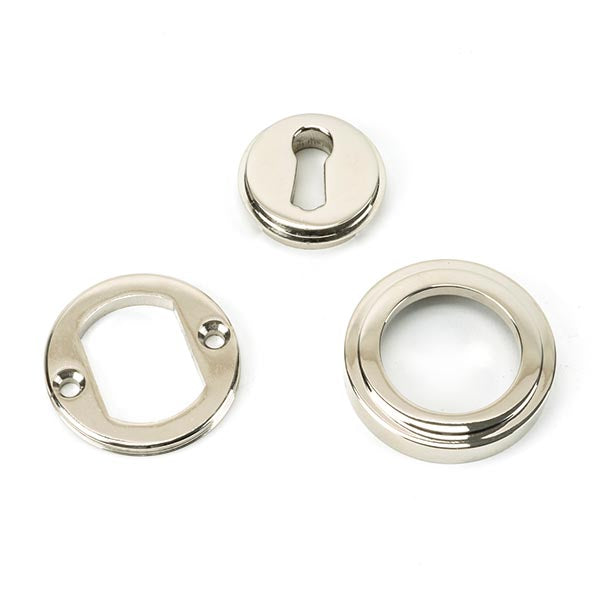 From The Anvil - Round Escutcheon (Art Deco) - Polished Nickel - 45692 - Choice Handles