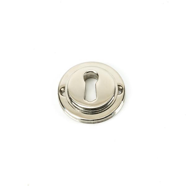 From The Anvil - Round Escutcheon (Art Deco) - Polished Nickel - 45692 - Choice Handles