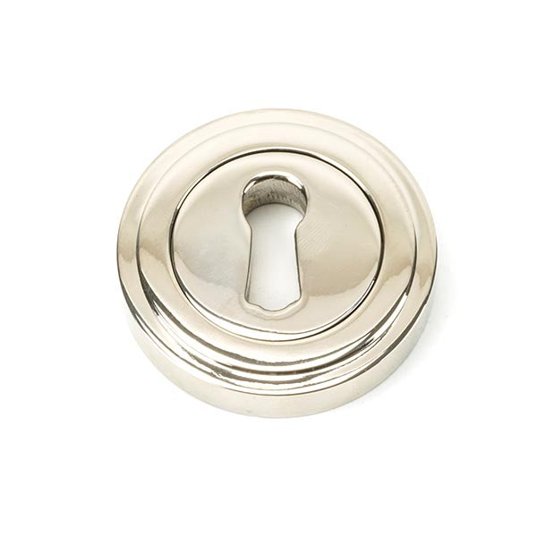 From The Anvil - Round Escutcheon (Art Deco) - Polished Nickel - 45692 - Choice Handles