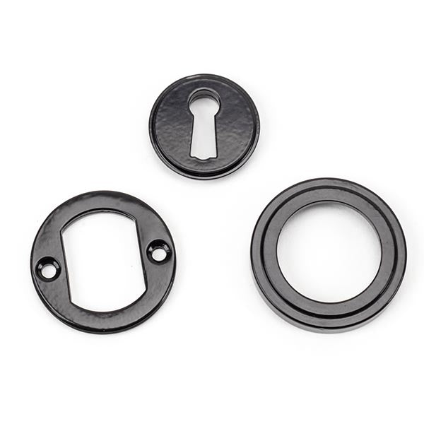 From The Anvil - Round Escutcheon (Art Deco) - Black - 45696 - Choice Handles