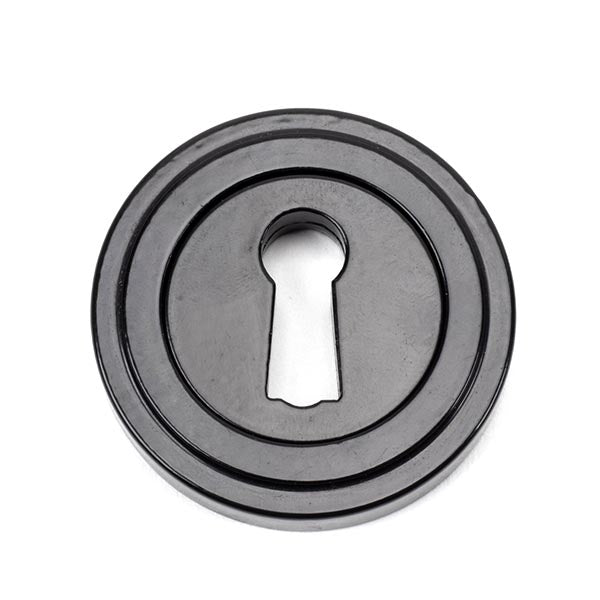 From The Anvil - Round Escutcheon (Art Deco) - Black - 45696 - Choice Handles