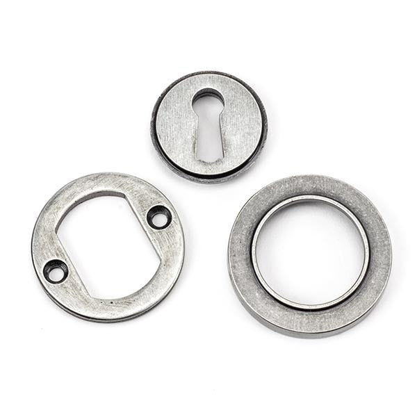 From The Anvil - Escutcheon (Plain) - Pewter Patina - 45703 - Choice Handles