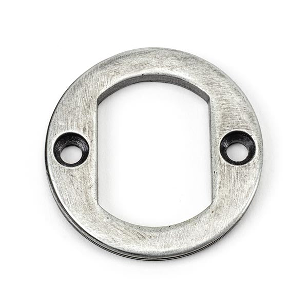 From The Anvil - Round Escutcheon (Square) - Pewter Patina - 45706 - Choice Handles