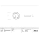 From The Anvil - Round Euro Escutcheon (Art Deco) - Aged Brass - 45708 - Choice Handles