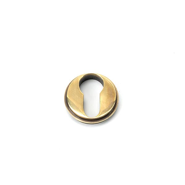 From The Anvil - Round Euro Escutcheon (Square) - Aged Brass - 45710 - Choice Handles