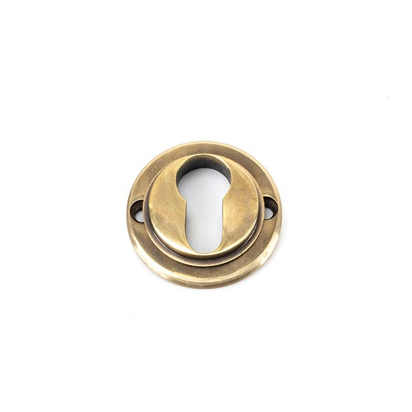 From The Anvil - Round Euro Escutcheon (Square) - Aged Brass - 45710 - Choice Handles