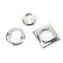From The Anvil - Round Euro Escutcheon (Square) - Polished Chrome - 45714 - Choice Handles