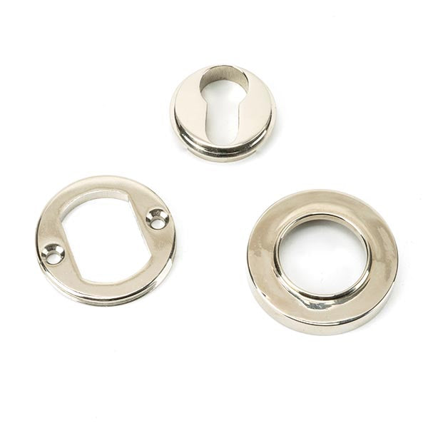 From The Anvil - Round Euro Escutcheon (Plain) - Polished Nickel - 45715 - Choice Handles