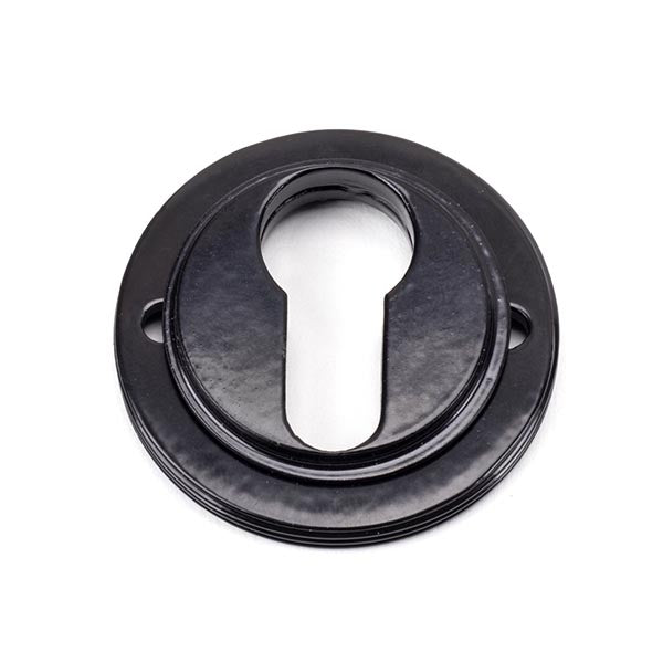 From The Anvil - Euro Escutcheon (Art Deco) - Black - 45720 - Choice Handles