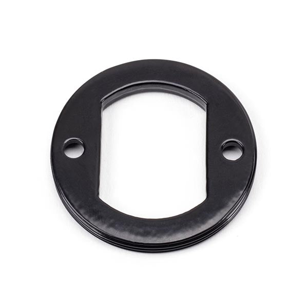 From The Anvil - Euro Escutcheon (Art Deco) - Black - 45720 - Choice Handles