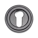 From The Anvil - Euro Escutcheon (Art Deco) - Black - 45720 - Choice Handles