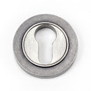 From The Anvil - Round Euro Escutcheon  - Pewter Patina - 45727 - Choice Handles