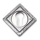 From The Anvil - Round Euro Escutcheon (Square) - Pewter Patina - 45730 - Choice Handles