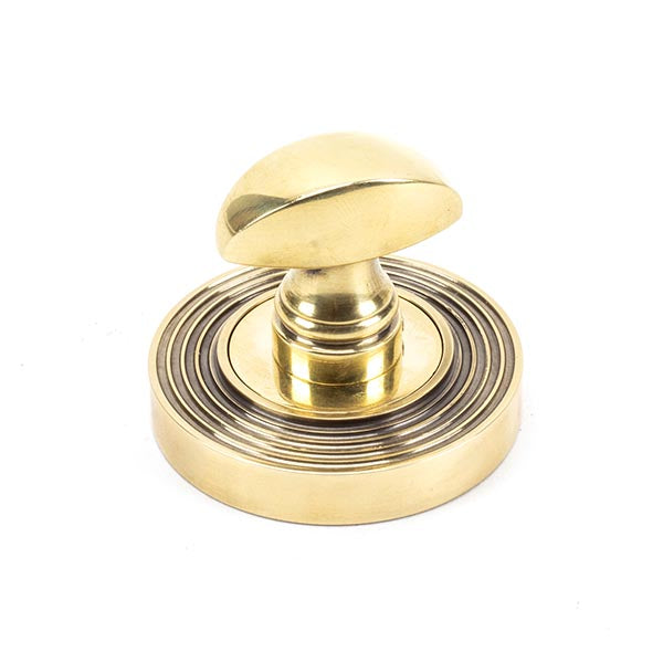From The Anvil - Round Thumbturn Set (Beehive) - Aged Brass - 45733 - Choice Handles