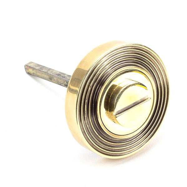 From The Anvil - Round Thumbturn Set (Beehive) - Aged Brass - 45733 - Choice Handles