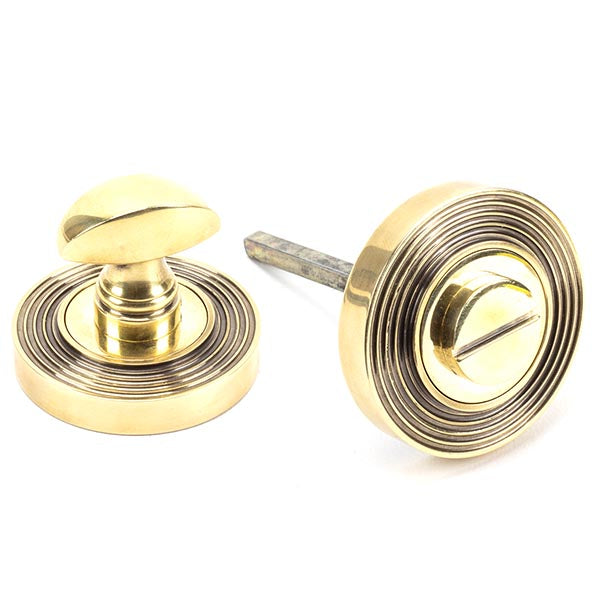 From The Anvil - Round Thumbturn Set (Beehive) - Aged Brass - 45733 - Choice Handles