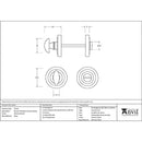 From The Anvil - Round Thumbturn Set (Art Deco) - Polished Nickel - 45740 - Choice Handles