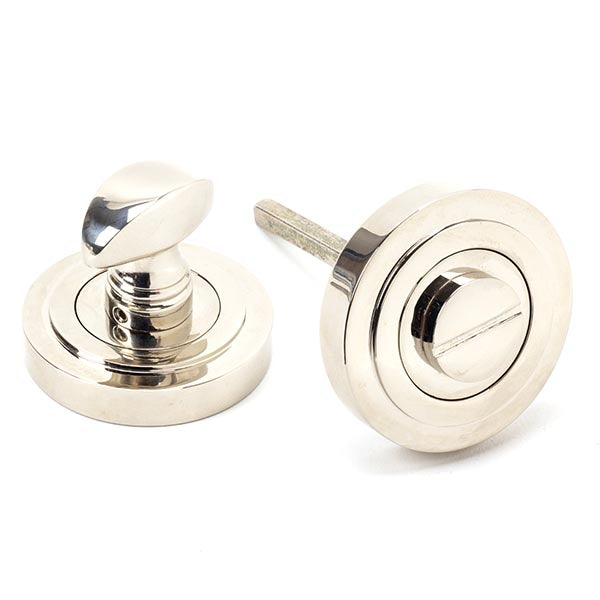 From The Anvil - Round Thumbturn Set (Art Deco) - Polished Nickel - 45740 - Choice Handles