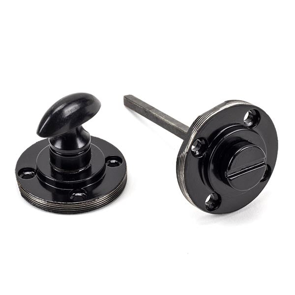 From The Anvil - Round Thumbturn Set (Plain) - Black - 45743 - Choice Handles
