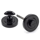 From The Anvil - Round Thumbturn Set (Plain) - Black - 45743 - Choice Handles
