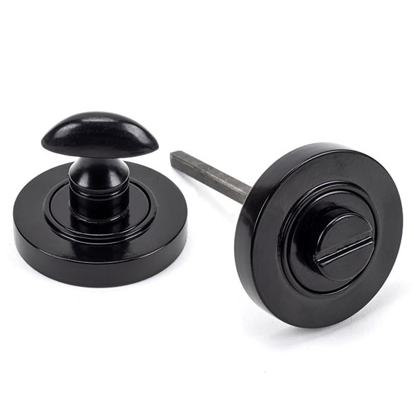 From The Anvil - Round Thumbturn Set (Plain) - Black - 45743 - Choice Handles