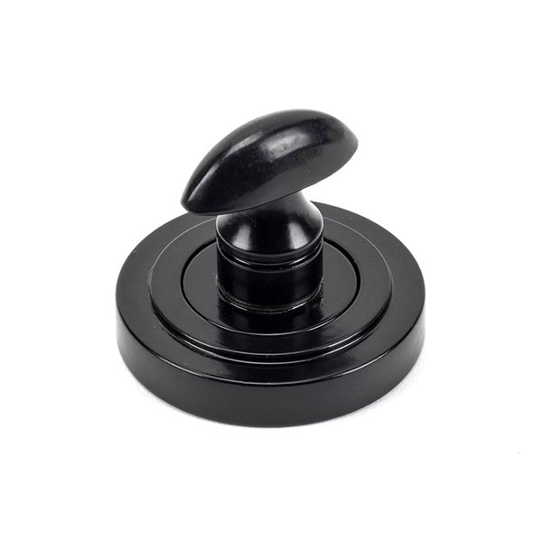 From The Anvil - Round Thumbturn Set (Art Deco) - Black - 45744 - Choice Handles