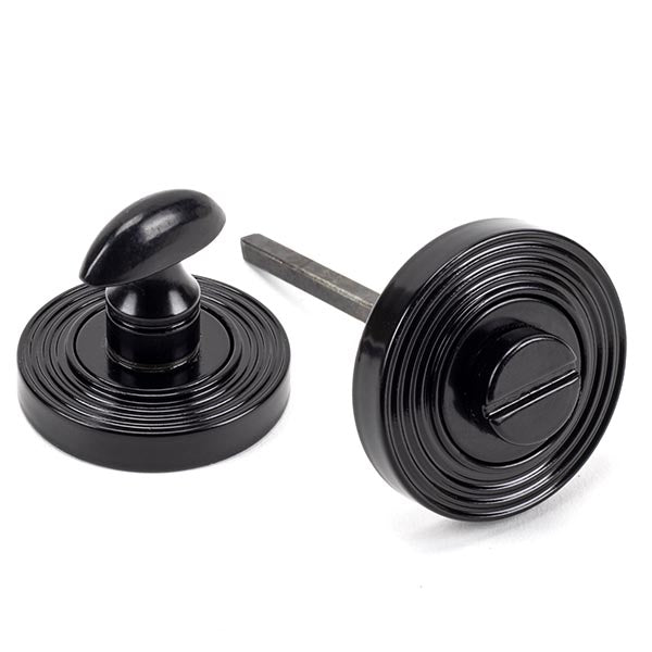 From The Anvil - Round Thumbturn Set (Beehive) - Black - 45745 - Choice Handles
