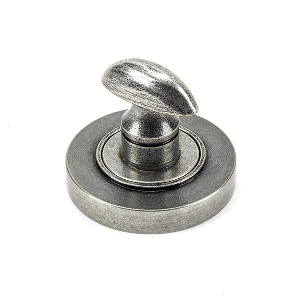 From The Anvil - Round Thumbturn Set (Plain) - Pewter Patina - 45751 - Choice Handles