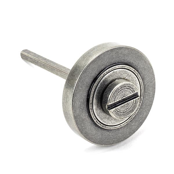 From The Anvil - Round Thumbturn Set (Plain) - Pewter Patina - 45751 - Choice Handles