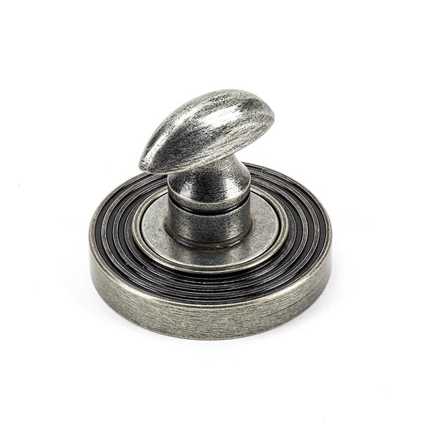 From The Anvil - Round Thumbturn Set (Beehive) - Pewter Patina - 45753 - Choice Handles
