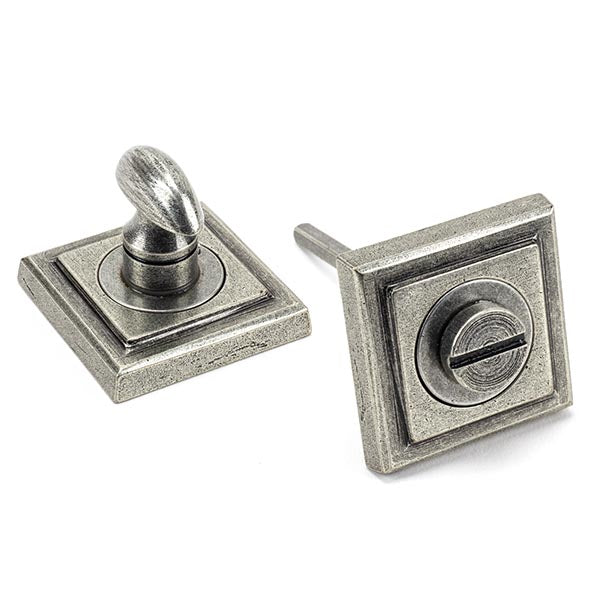 From The Anvil - Thumbturn Set (Square) - Pewter Patina - 45754 - Choice Handles