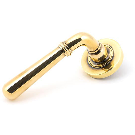 From The Anvil - Newbury Lever on Rose Set (Plain) - Aged Brass - 45755 - Choice Handles